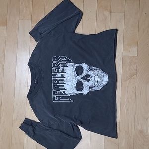 Zutter Fearless Cropped French Terry Long Sleeve Shirt size S